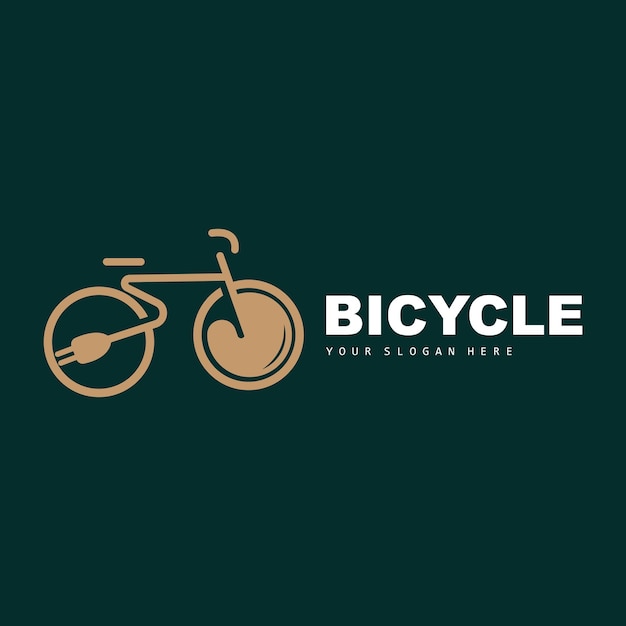 Vettore illustrazione minimalista del modello di progettazione del logo della bicicletta