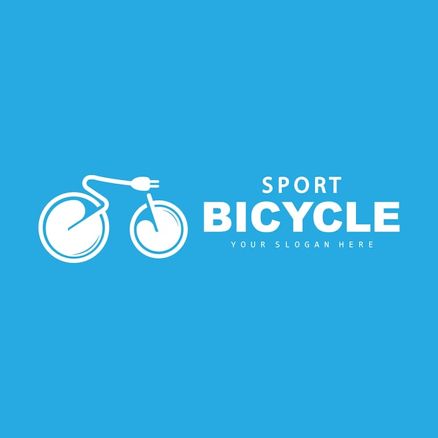 自転車のロゴのデザイン テンプレート シンプルなイラスト