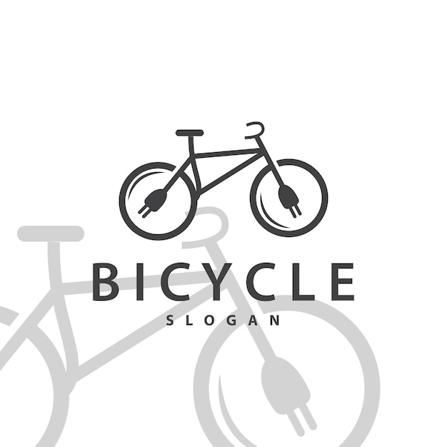 Illustrazione minimalista del modello di progettazione del logo della bicicletta