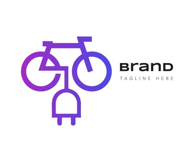 Vettore elementi del modello di progettazione dell'icona della bicicletta utilizzabili per il branding e i logo aziendali