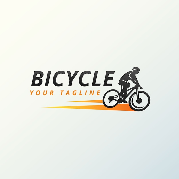 Vettore disegno del modello di logo della bicicletta