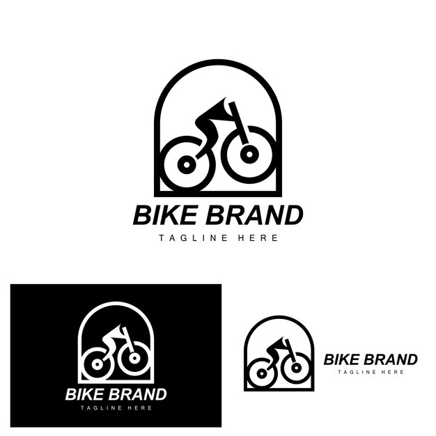 Bicycle Logo Vehicle Vector Bicycle Silhouette Icon Simple Design Inspiration