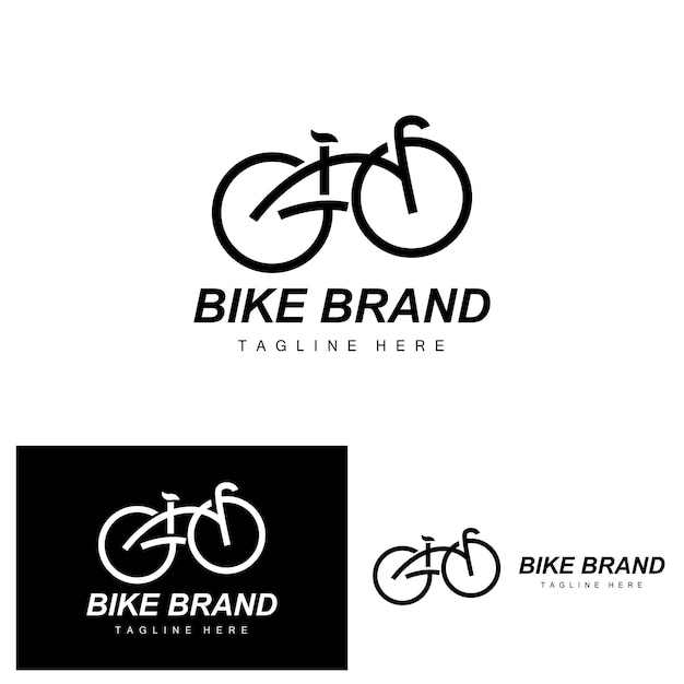 Bicicletta logo veicolo vettore bicicletta silhouette icona design semplice ispirazione