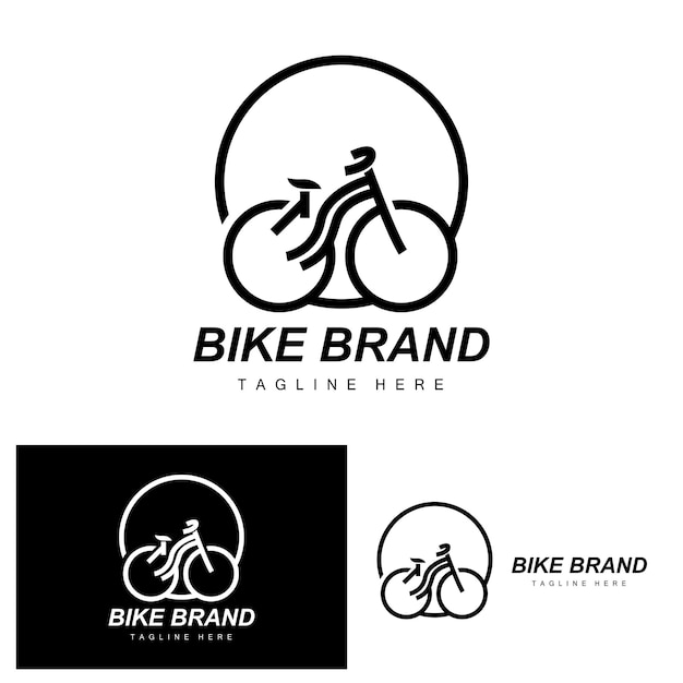 自転車のロゴ車両ベクトル自転車シルエット アイコン シンプルなデザインのインスピレーション