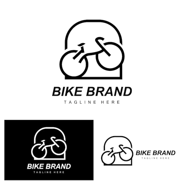 Велосипед Логотип Транспортного Средства Вектор Велосипедов Силуэт Значок Простой Дизайн Вдохновение