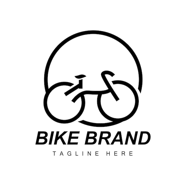 Велосипед логотип транспортного средства вектор велосипедов силуэт значок простой дизайн вдохновение