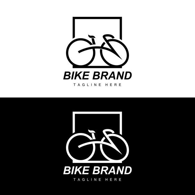 Bicicletta logo veicolo vettore bicicletta silhouette icona design semplice ispirazione