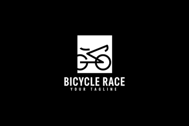 Bicycle race logo vector icon illustration