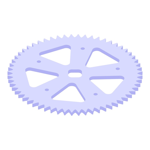 Vettore icona della ruota dentata per la riparazione della bicicletta icona vettoriale isometrica della ruota dentata per la riparazione della bicicletta per il web design isolato su sfondo bianco
