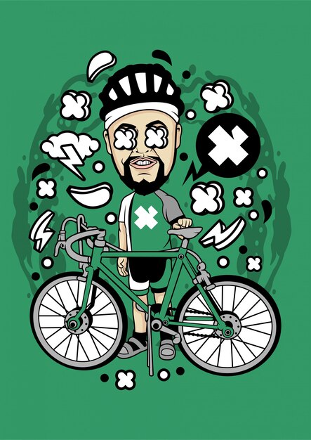 Bicycle Rider illustration