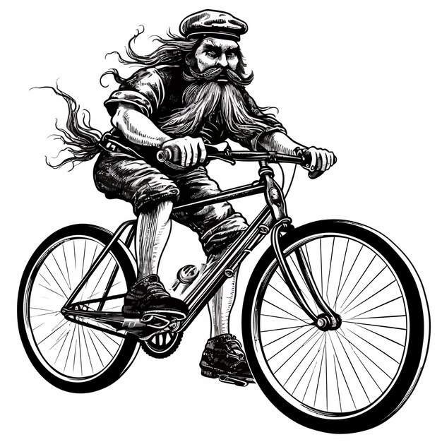 Vector bicycle rider