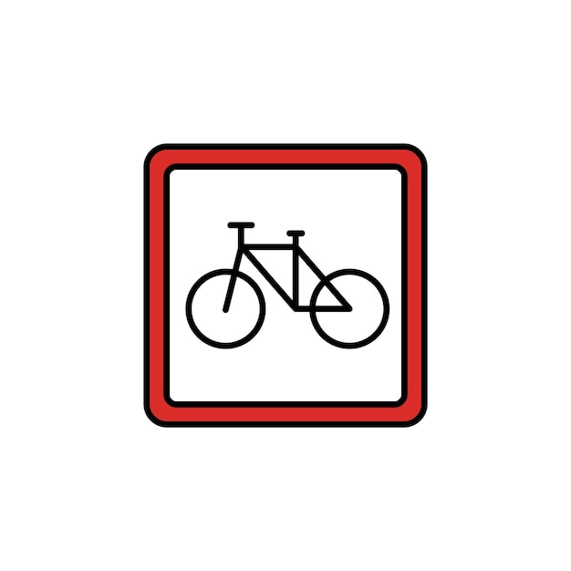 bicycle road sign icon