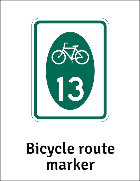 Bicycle route marker