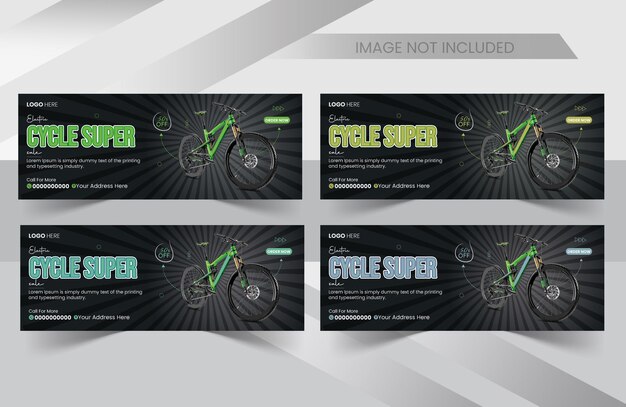 Vector bicycle sale facebook cover design and social media banner post design