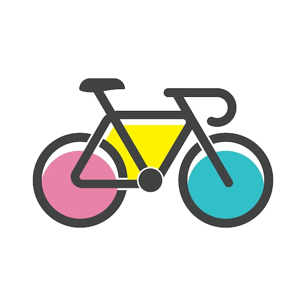 Immagine vettoriale del design del logo del negozio di biciclette vettore icona del concetto di logo della bicicletta vettore moderno dal design semplice