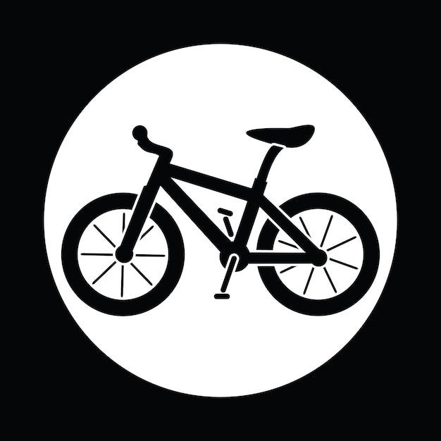 自転車のシルエット アイコン ベクトル図
