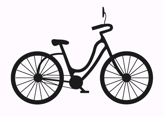 自転車のシルエットまたはサイクリングの黒いシルエット