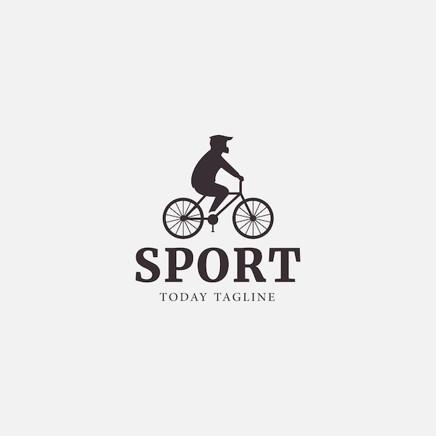 Bicycle sport logo design vector graphic icon symbol illustration