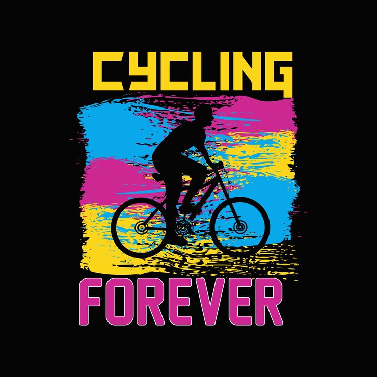 Bicycle t-shirt design, Bicycle l typography, Vector illustration