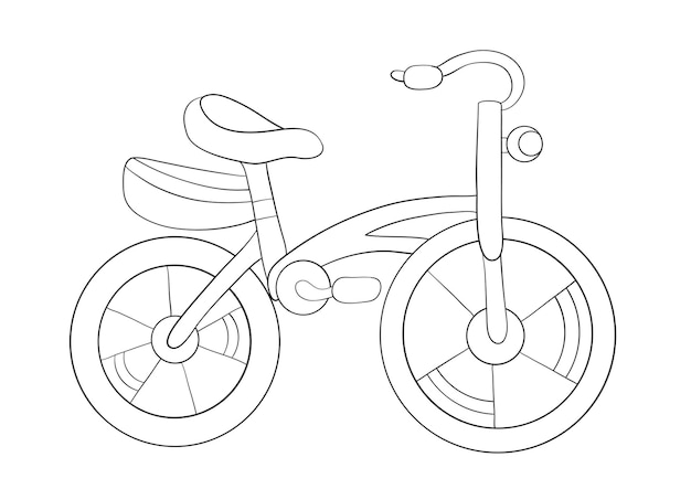 Bicycle Transport for adults and children Leisure activities and sports Vector illustration