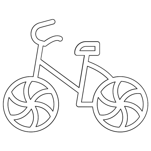 Vector bicycle vector icon illustration of transport iconset