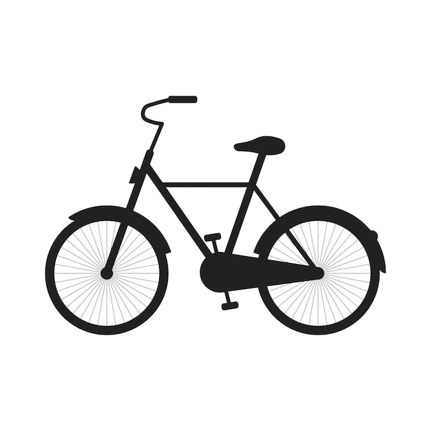 Bicycle vector icon isolated on white background.