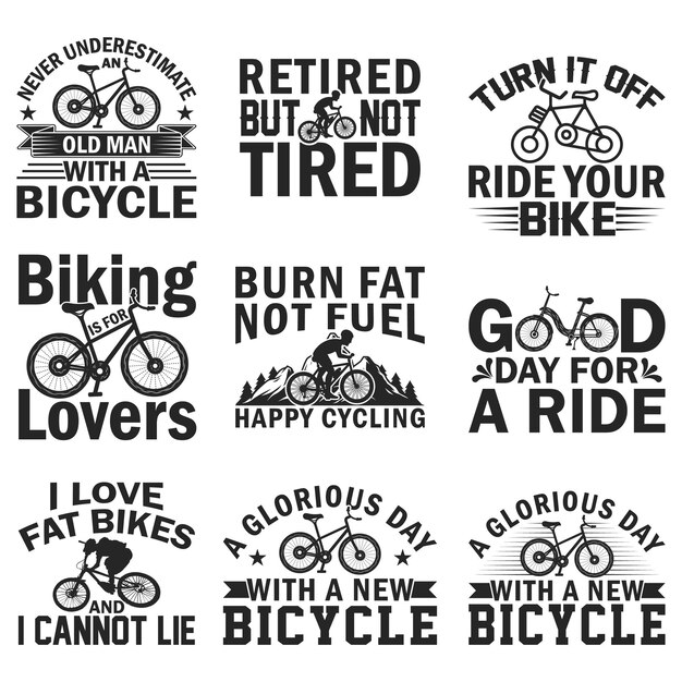 Bicycle Vector T-shirt Design.