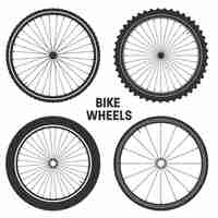 Vector bicycle wheel symbol vector illustration bike rubber mountain tyre valve fitness cyclemtbmountainbike