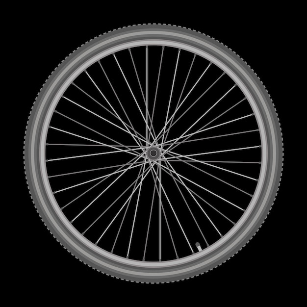 Bicycle wheel on white background quality vector illustration