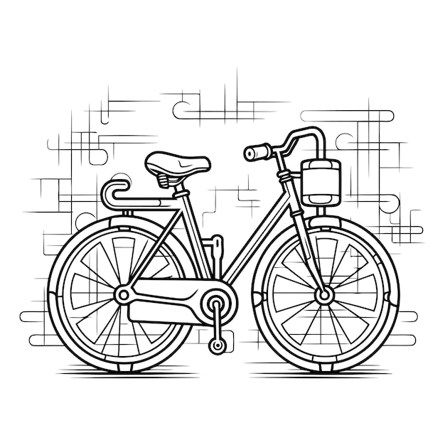 Vettore bicicletta su sfondo bianco eps 10