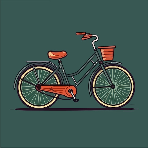 A bicycle with a basket on it.