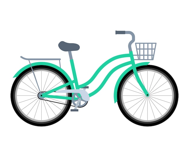 바구니와 트렁크가 있는 자전거 배달용 친환경 자전거