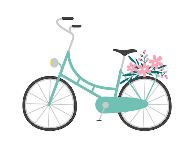 花と自転車