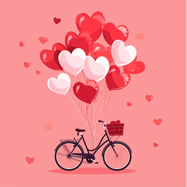 Vector bicycle with heart