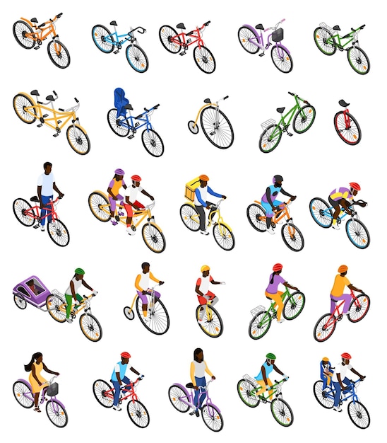 Bicycles Isometric Set