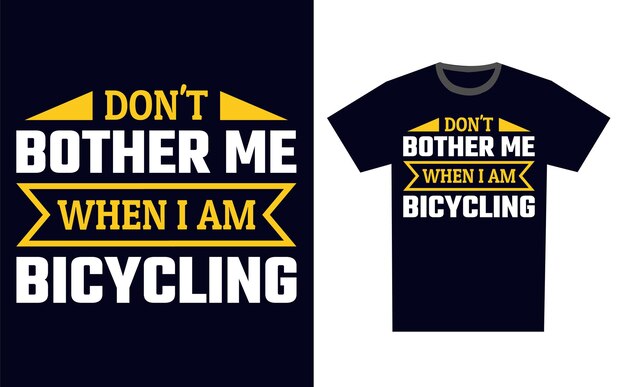 Bicycling T Shirt Design Template Vector