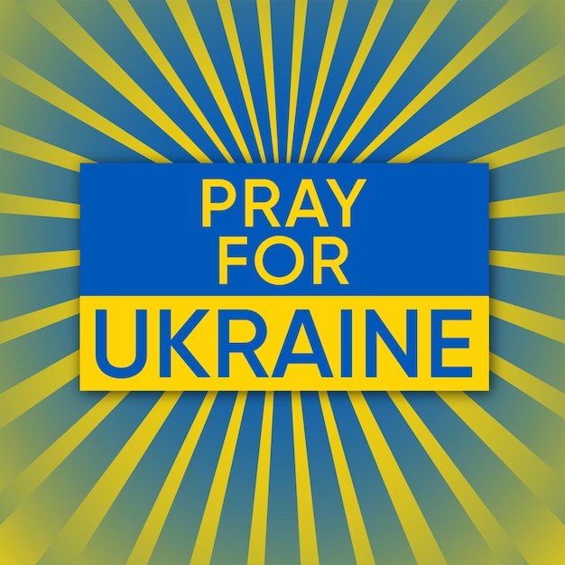 Vector bid voor de vlag van oekraïne en de achtergrond van de zonnestraal