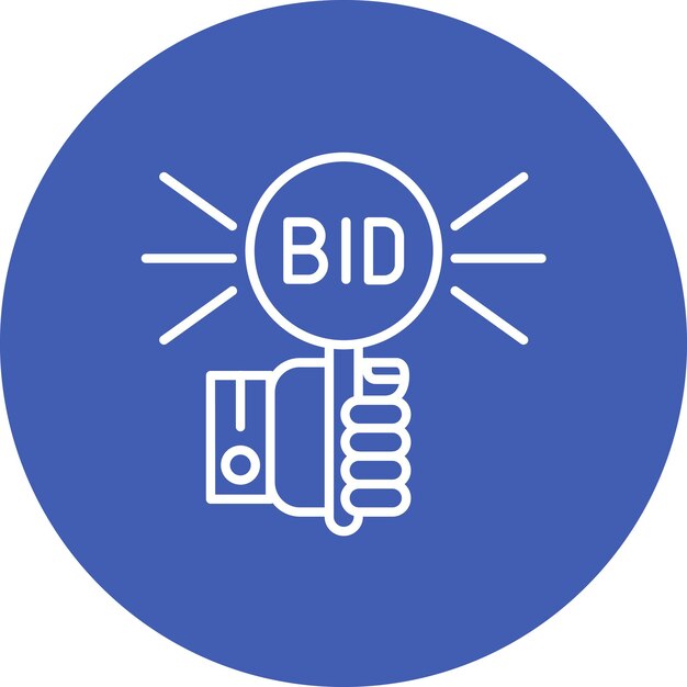 Bidding Paddle icon vector image Can be used for Auction House