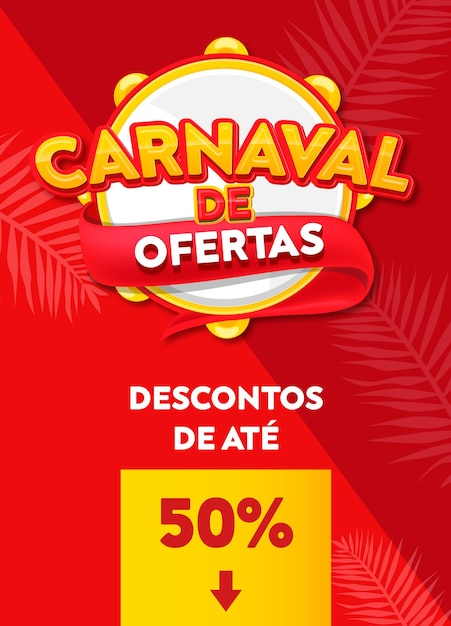 Biedt carnaval brazilië premium vector