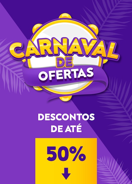 Vector biedt carnaval brazilië premium vector