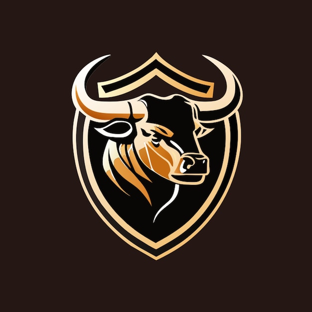 biefstuk logo stier vectorillustratie