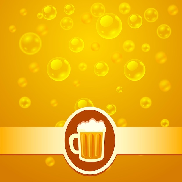 Bier bubbels achtergrond vectorillustratie