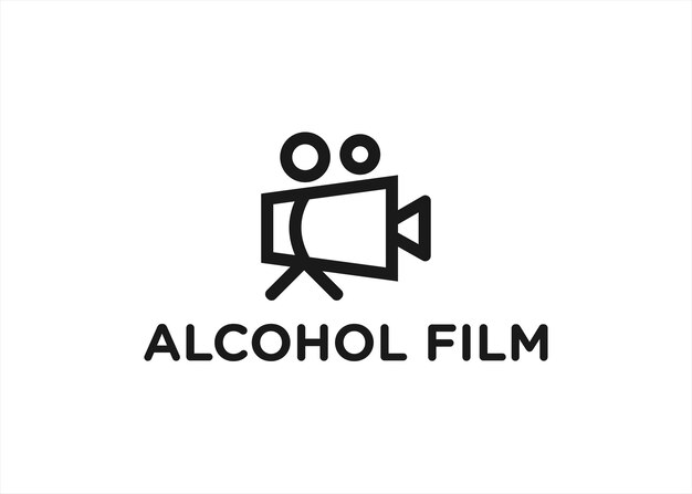 bier film logo ontwerp vectorillustratie