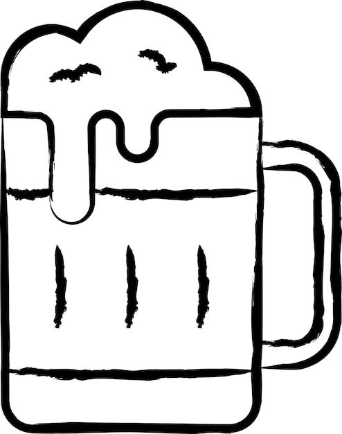 Bier hand getrokken vectorillustratie