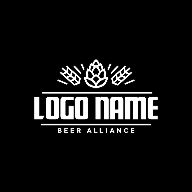Bier logo ontwerpsjabloon inspiratie vectorillustratie