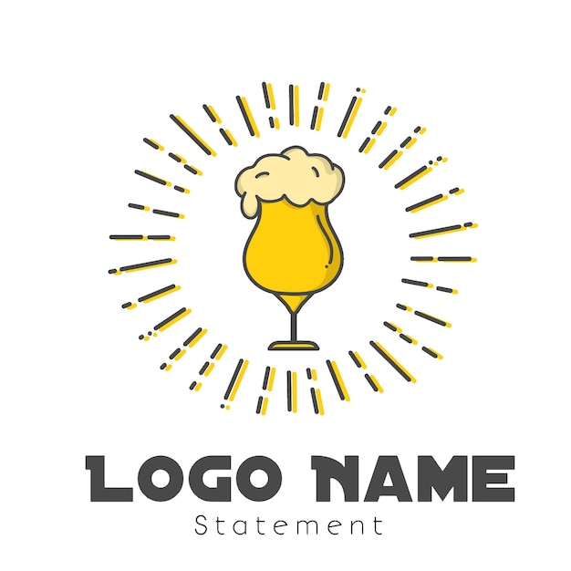 Bier logo pictogram vector sjabloon ontwerp illustratie