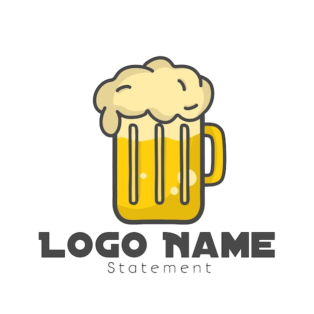 Bier logo pictogram vector sjabloon ontwerp illustratie