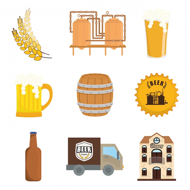 Vector bier ontwerp. illuistration