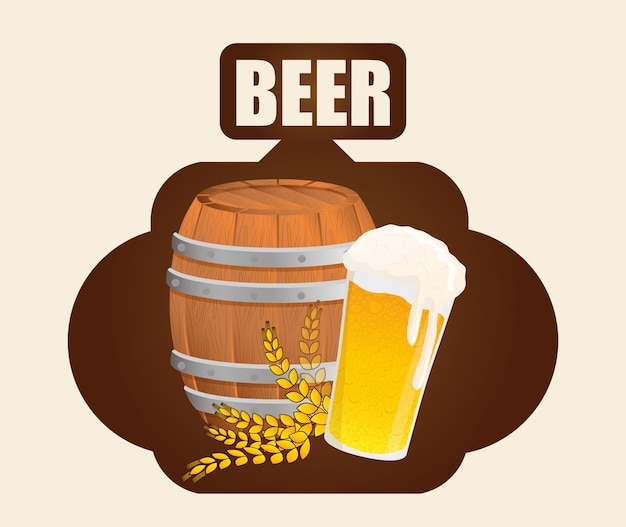 Vector bier pictogram ontwerp