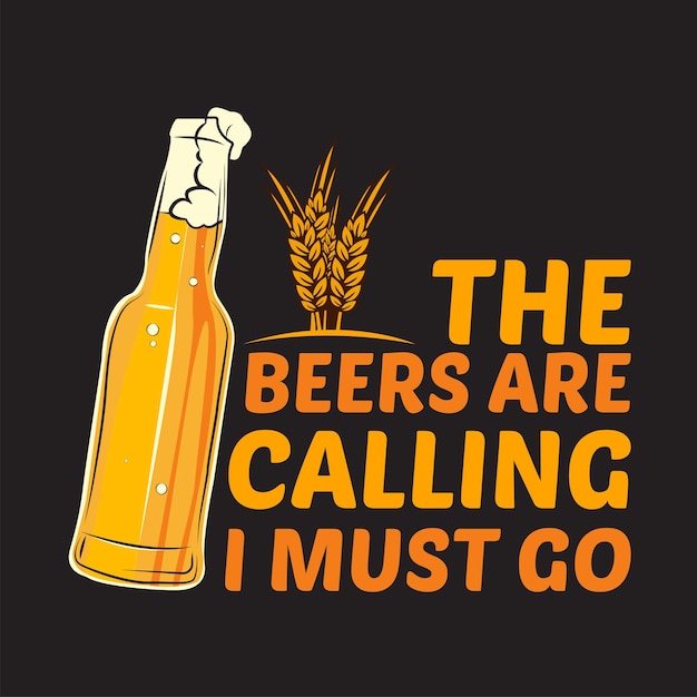 bier t-shirt design, bier posterontwerp, bier quotes, bier typografie, vector design